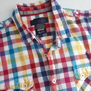 BLk Label Ralph Lauren Short Sleeve Button Up Gingham Shirt